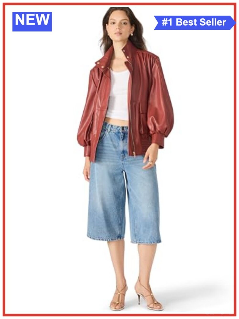 Steve Madden Vee Aviator Casual Jacket Notch Collar Long Sleeve